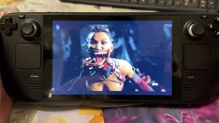 Mortal Kombat 1 on steam deck Mileena fatality on Johnny Cage