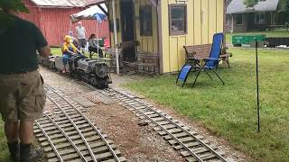 Noah backing up the Erie 2938 and train