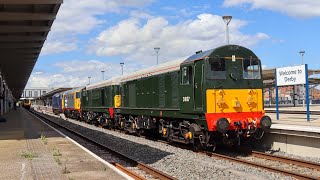 20096, 20107, 26007 & 37703 at Derby With Fantastic Thrash on Departure (27/06/22)