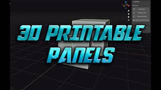 Just Panels - 3D Printable Panels for your 3D Models