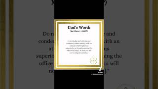 God’s Word: Matthew 7:1 - Subscribe Now @InspirationsByGodMinistry