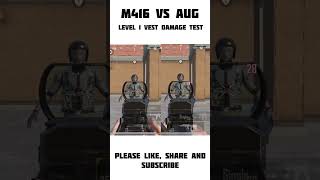 M416 vs AUG|DAMAGE TEST COMPARISON 🔥#camparison#pubgmobile #BGMIKiBoli #shortsviral #bgmishorts