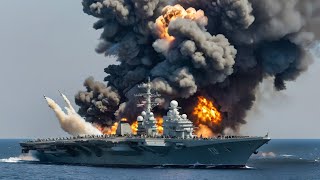 1 MINUTE AGO! The Russian aircraft carrier was blown to pieces by a Ukrainian ATACSM missile attack