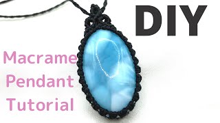 Macrame Pendant Tutorial | How to Make a Macrame Necklace with Stones