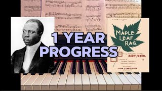 Learning to play Maple Leaf Rag - 1 year progression