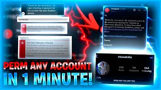 How to Perm Any Instagram Account | Permanently Disable Any Account In 1 Minute!