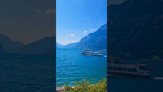 📍Walensee St Gallen Switzerland🇨🇭🛥#switzerland #walensee #stgallen #travel #summer #lake #sommer