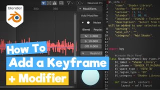 Blender Python Tutorial : Add a keyframe & Modifier with Python [learn python for beginners]