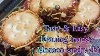 Tasty & Easy evening snacks/ simple recipe Monaco sandwich/# shorts