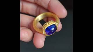 Singapore Island Jewellery Store: 24k Medieval Style Sapphire Sugarloaf Ring