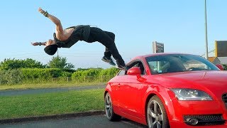 S'ENTRAÎNER AU PARKOUR SUR UN PARKING !!