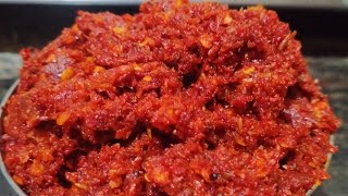 ಹಣ್ಣು ಮೆಣಸಿನಕಾಯಿ ಚಟ್ನಿ || red chilli chutney || khara chutney || methi chutney || chutney recipe ||