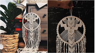 Diy idea Macrame Ethnic amulet for home / Tutorial Wall Hanging