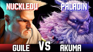 SF6 ▰ NUCKLEDU (Guile) vs PALADIN (Akuma) ▰ High Level Gameplay