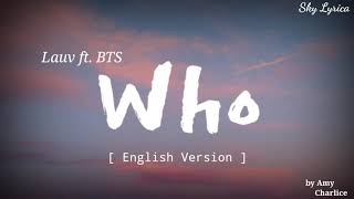 Lauv ft. BTS - Who ( English Cover by Amy & Charlice ) LYRICS