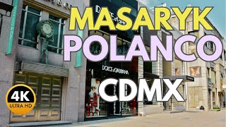 Avenida Masaryk en Polanco -Walking Tour en Ciudad de México 4K-