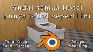 Kombinasi Toilet Jongkok dan Duduk | 3D Model