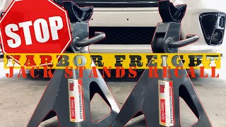 RECALL - Harbor Freight Tools Pittsburgh Automotive 3-Ton and 6-Ton Jack Stands