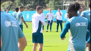 Avant OL-OM les images de l'entraînement de l'OM, avec Balerdi et Wahi mais sans Rabiot et Merlin.