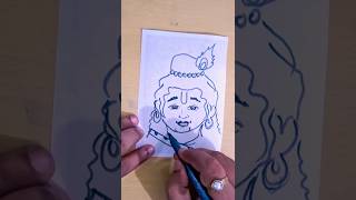 how to draw Sri Krishna🙏🏼🤗 #shortsfeed #viral #art #trendingshorts#subscribe #comment #krishna #love