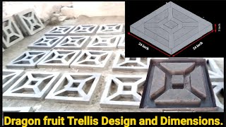 How to Make Dragon Fruit Trellis | Design and Dimensions of Rectangular trellis of Dragon Fruit Pole