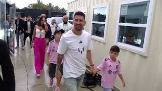 Footage of Lionel Messi's arrival ahead of Inter Miami unveiling