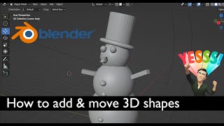 Blender Lesson 1 - Adding and Moving 3D Shapes