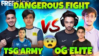 OG ELITE VS TSG ARMY INSANE FIGHT 😱 | KILLER CLUTCH OG ELITE TEAM solo vs squad 😨