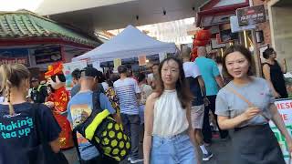 2024 Chinese New Year Chinatown Adelaide Walking To The Stage In The Evening (POV)