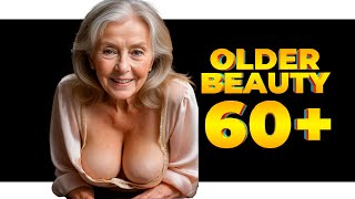 TOP 10 Natural older woman over 60 Attractively Dressed Classy and Beauty 💜 Fashion Tips 2024