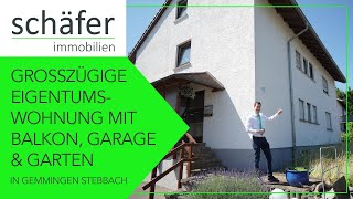 VERKAUF: EIGENTUMSWOHNUNG IN GEMMINGEN STEBBACH MIT BALKON & GARAGE | schäfer Immobilien Eppingen