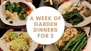 A Week of Dinners from the Garden | Cooking Vlog #1 | Cooking ASMR