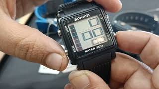 Sonata Sf 77043pp Digital Watch for Kids | How to Configure Time in Digital Watch #navyawatchgallery