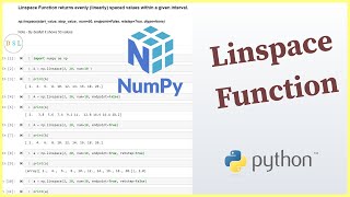 Python Numpy Tutorial - 6 ... Linspace Function  || np.linspace( )