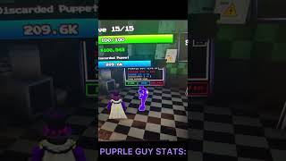 PURPLE GUY STATS #roblox #td #fnaftd #fnaf