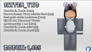 Kuddle E  Koala Roblox Limited Outfits