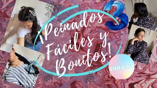 3 PEINADOS FÁCILES Y BONITOS!!! IDEAS DE PEINADOS SÚPER FÁCILES 😍 EVIEVITA