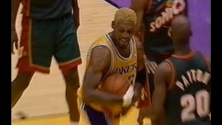 Dennis Rodman One-Handed Rebound (4/11/1999)