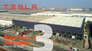 (March 04 2022) Tesla Gigafactory 3 Shanghai 4K Video