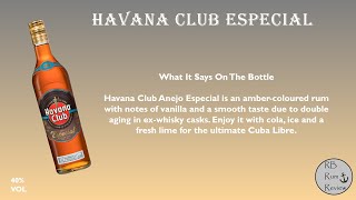 Havana Club Especial Rum Review