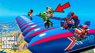 SINCHAN FRANKLIN AND SPIDERMAN EPIC RAMP CHALLENGE IN GTA 5 !