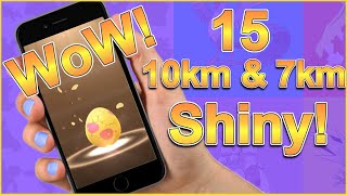 Hatching 15 10km and 7km eggs! with SHINY! - Pokemon go