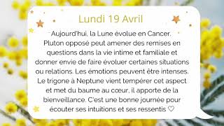 🌙🌟 Horoscope lunaire : lundi 19 avril 2021