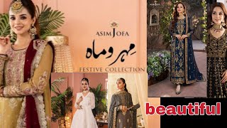 Mehr-o-Maah festive collection by asim joffa l asimjofa new luxury unstitched collection 2023