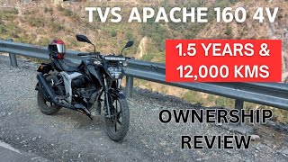 Apache 12,000 kms ownership review | TVS Apache rtr 160 4v #tvs #apache #rtr310